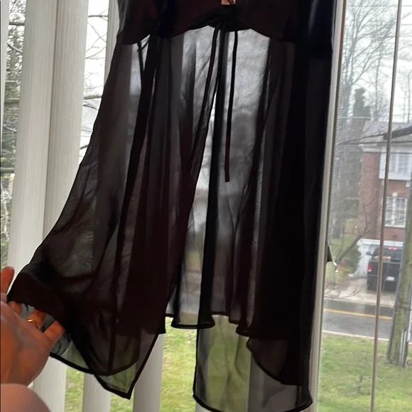 Victoria’s Secret Black Silky Lingerie Dress - Picture 3 of 5